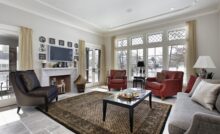 Home living room, big windows